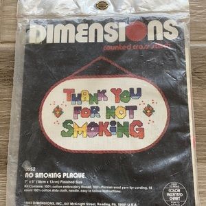 Vintage Dimensions Thank You For Not Smoking kit